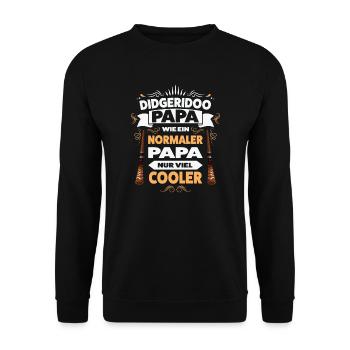 Didgeridoo Papa Didgeridoo-Spieler Geschenk - Unisex Pullover - Schwarz - Vorne - Alina (178cm) & Michal (187cm)