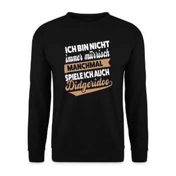 Didgeridoo Musiker Didgeridoo-Spieler Geschenk - Unisex Pullover - Schwarz - Vorne - Alina (178cm) & Michal (187cm)