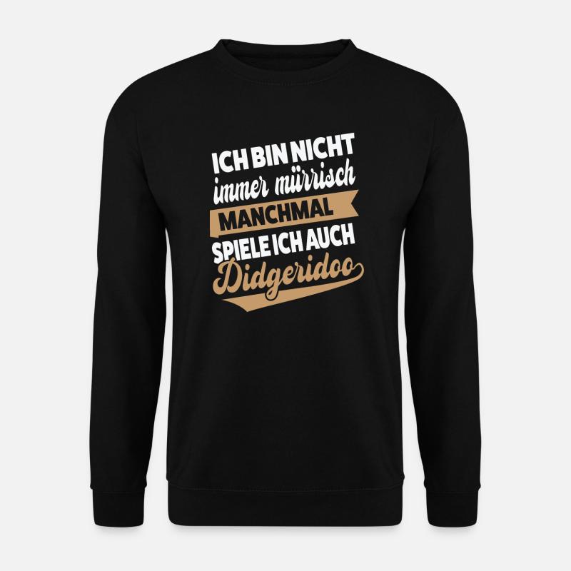 Didgeridoo Musiker Didgeridoo-Spieler Geschenk - Unisex Pullover - Schwarz