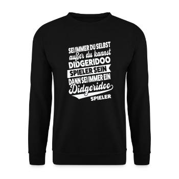 Didgeridoo Musiker Musiktherapie Geschenk - Unisex Pullover - Schwarz - Vorne - Alina (178cm) & Michal (187cm)