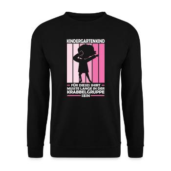 Kindergarten Dabbing Kita-Start Geschenk - Unisex Pullover - Schwarz - Vorne - Alina (178cm) & Michal (187cm)