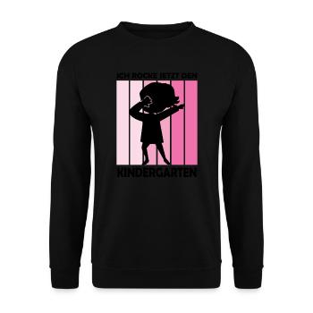 Kindergarten Dabbing Kindergartenanfänger Geschenk - Unisex Pullover - Schwarz - Vorne - Alina (178cm) & Michal (187cm)