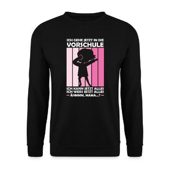Vorschule Dabbing Vorschüler Geschenk - Unisex Pullover - Schwarz - Vorne - Alina (178cm) & Michal (187cm)