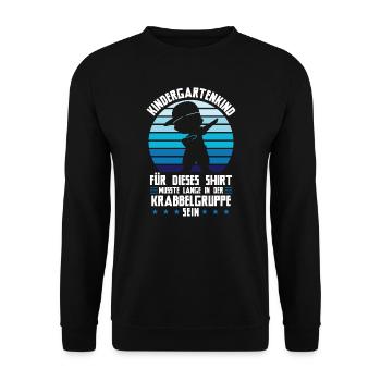 Kindergarten Dabbing Kita-Start Geschenk - Unisex Pullover - Schwarz - Vorne - Alina (178cm) & Michal (187cm)