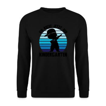 Kindergarten Dabbing Kindergartenanfänger Geschenk - Unisex Pullover - Schwarz - Vorne - Alina (178cm) & Michal (187cm)