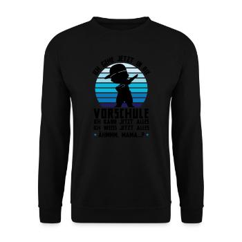 Vorschule Dabbing Vorschulkind Geschenk - Unisex Pullover - Schwarz - Vorne - Alina (178cm) & Michal (187cm)