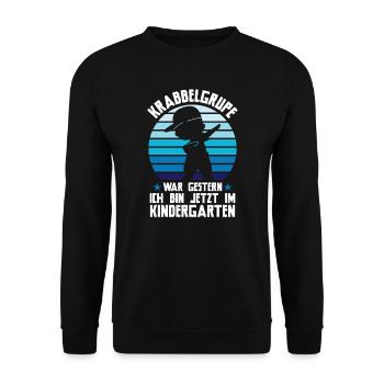 Kindergarten Dabbing Kindergartenanfänger Geschenk - Unisex Pullover - Schwarz - Vorne - Alina (178cm) & Michal (187cm)