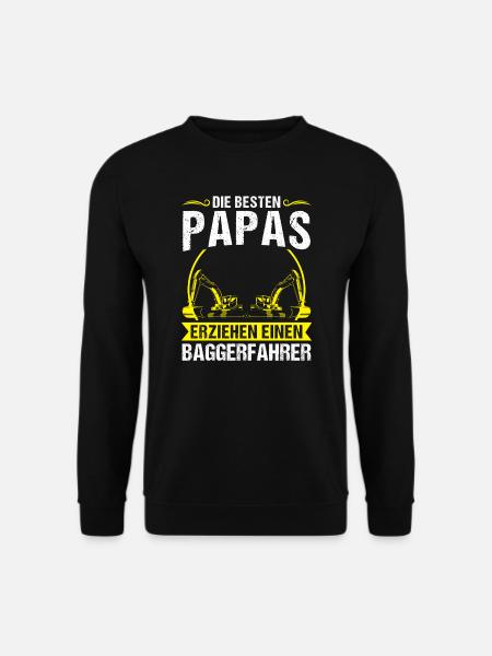 Baggerfahrer Papa Bagger-Fahrer Geschenk - Unisex Pullover - Schwarz