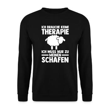 Schaf Landwirt Schäfer Geschenk - Unisex Pullover - Schwarz - Vorne - Alina (178cm) & Michal (187cm)