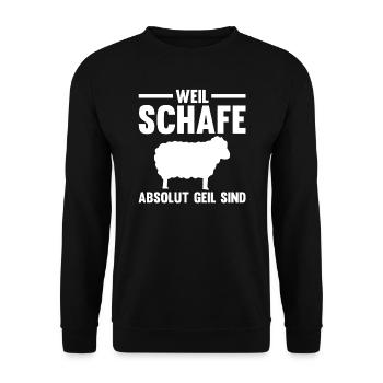 Schaf Landwirt Schäfer Geschenk - Unisex Pullover - Schwarz - Vorne - Alina (178cm) & Michal (187cm)