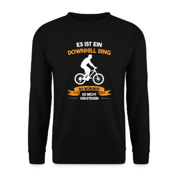 Fahrrad Biker Fahrräder Geschenk - Unisex Pullover - Schwarz - Vorne - Alina (178cm) & Michal (187cm)