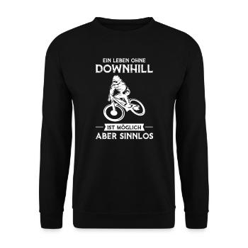 Fahrrad Biker Fahrräder Geschenk - Unisex Pullover - Schwarz - Vorne - Alina (178cm) & Michal (187cm)