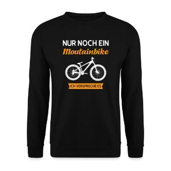 Downhill Biker MTB Geschenk - Unisex Pullover - Schwarz - Vorne - Alina (178cm) & Michal (187cm)