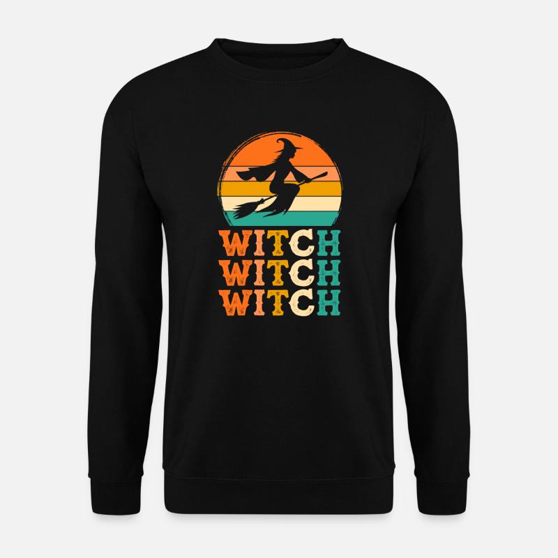 Hexe Retro-Design Hexe Geschenk - Unisex Pullover - Schwarz