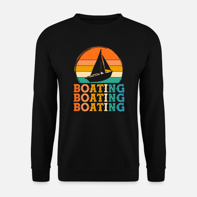 Boote Retro-Design Boote Geschenk - Unisex Pullover - Schwarz