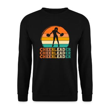Sport Retro-Design Sport Geschenk - Unisex Pullover - Schwarz - Vorne - Alina (178cm) & Michal (187cm)