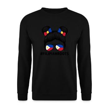 Philippinisch Filipino Philippinisches Geschenk - Unisex Pullover - Schwarz - Vorne - Alina (178cm) & Michal (187cm)