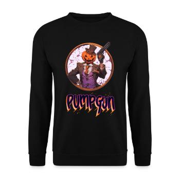 Pistolet à pompe Pumpkin D - Élégant pour les OG - Sweat-shirt Unisexe - noir - Devant - Alina (178cm) & Michal (187cm)
