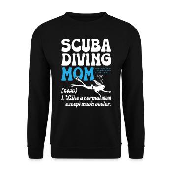Scuba Diving Mom - Unisex Pullover - Schwarz - Vorne - Alina (178cm) & Michal (187cm)
