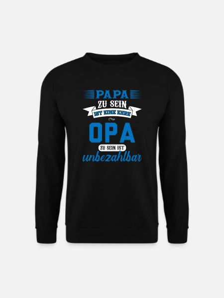 Papa & Opa Familie Großvater Geschenk - Unisex Pullover - Schwarz