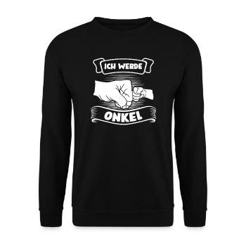 Onkel Familie Onkels Geschenk - Unisex Pullover - Schwarz - Vorne - Alina (178cm) & Michal (187cm)