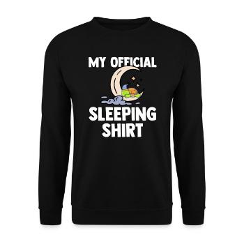 Schlafshirt Schildkröte Schlafanzug Geschenk - Unisex Pullover - Schwarz - Vorne - Alina (178cm) & Michal (187cm)