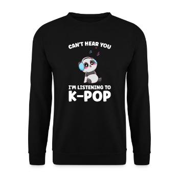 Südkorea k-pop Südkorea Geschenk - Unisex Pullover - Schwarz - Vorne - Alina (178cm) & Michal (187cm)