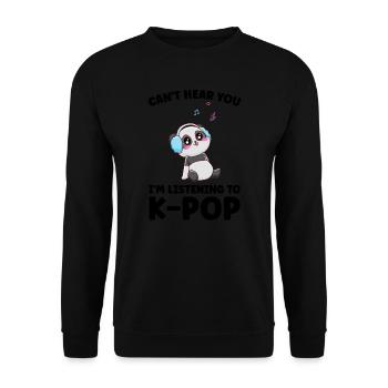 Südkorea k-pop Südkorea Geschenk - Unisex Pullover - Schwarz - Vorne - Alina (178cm) & Michal (187cm)