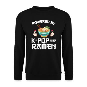 Südkorea k-pop Südkorea Geschenk - Unisex Pullover - Schwarz - Vorne - Alina (178cm) & Michal (187cm)