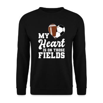 baller fussball baller Geschenk - Unisex Pullover - Schwarz - Vorne - Alina (178cm) & Michal (187cm)