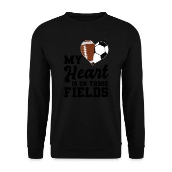 baller fussball baller Geschenk - Unisex Pullover - Schwarz - Vorne - Alina (178cm) & Michal (187cm)