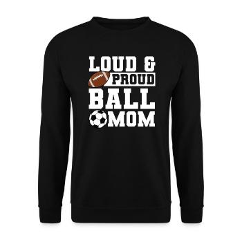 baller fussball baller Geschenk - Unisex Pullover - Schwarz - Vorne - Alina (178cm) & Michal (187cm)
