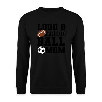 baller fussball baller Geschenk - Unisex Pullover - Schwarz - Vorne - Alina (178cm) & Michal (187cm)