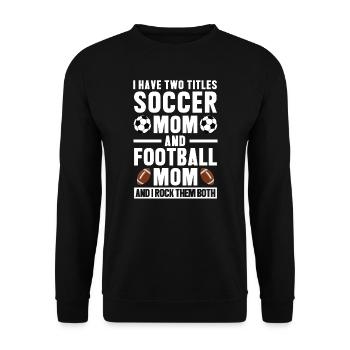 baller fussball baller Geschenk - Unisex Pullover - Schwarz - Vorne - Alina (178cm) & Michal (187cm)