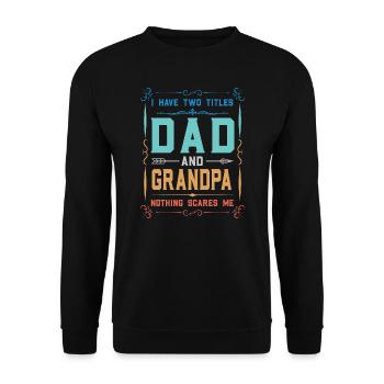Opa Vatertag Opa Geschenk - Unisex Pullover - Schwarz - Vorne - Alina (178cm) & Michal (187cm)