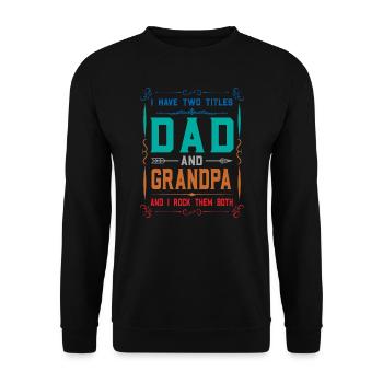 Opa Vatertag Opa Geschenk - Unisex Pullover - Schwarz - Vorne - Alina (178cm) & Michal (187cm)