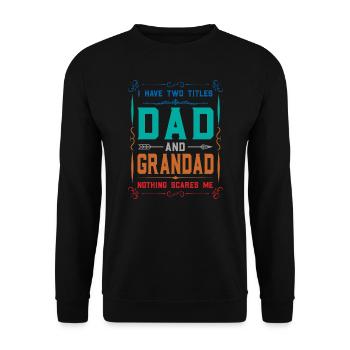 Opa Vatertag Opa Geschenk - Unisex Pullover - Schwarz - Vorne - Alina (178cm) & Michal (187cm)