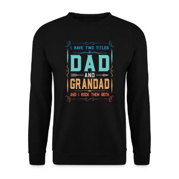 Opa Vatertag Opa Geschenk - Unisex Pullover - Schwarz - Vorne - Alina (178cm) & Michal (187cm)