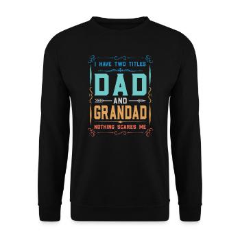 Opa Vatertag Opa Geschenk - Unisex Pullover - Schwarz - Vorne - Alina (178cm) & Michal (187cm)