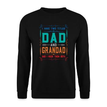 Opa Vatertag Opa Geschenk - Unisex Pullover - Schwarz - Vorne - Alina (178cm) & Michal (187cm)