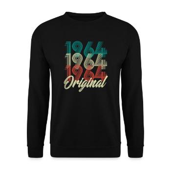 1964 Original - 60e anniversaire - Sweat-shirt Unisexe - noir - Devant - Alina (178cm) & Michal (187cm)