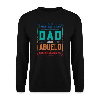 abuelo Vatertag abuelo Geschenk - Unisex Pullover - Schwarz - Vorne - Alina (178cm) & Michal (187cm)