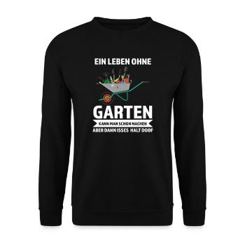 Gärtner Garten Gärtnerei Geschenk - Unisex Pullover - Schwarz - Vorne - Alina (178cm) & Michal (187cm)