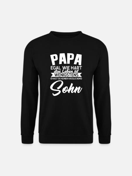 Papa & Sohn Familie Papa Geschenk - Unisex Pullover - Schwarz