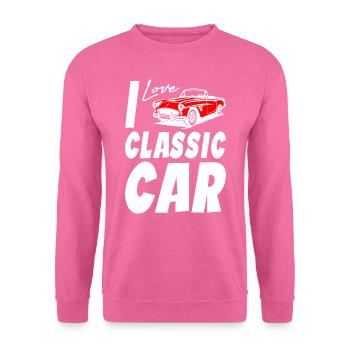 I Love Classic Car - Unisex Pullover - Pink - Vorne