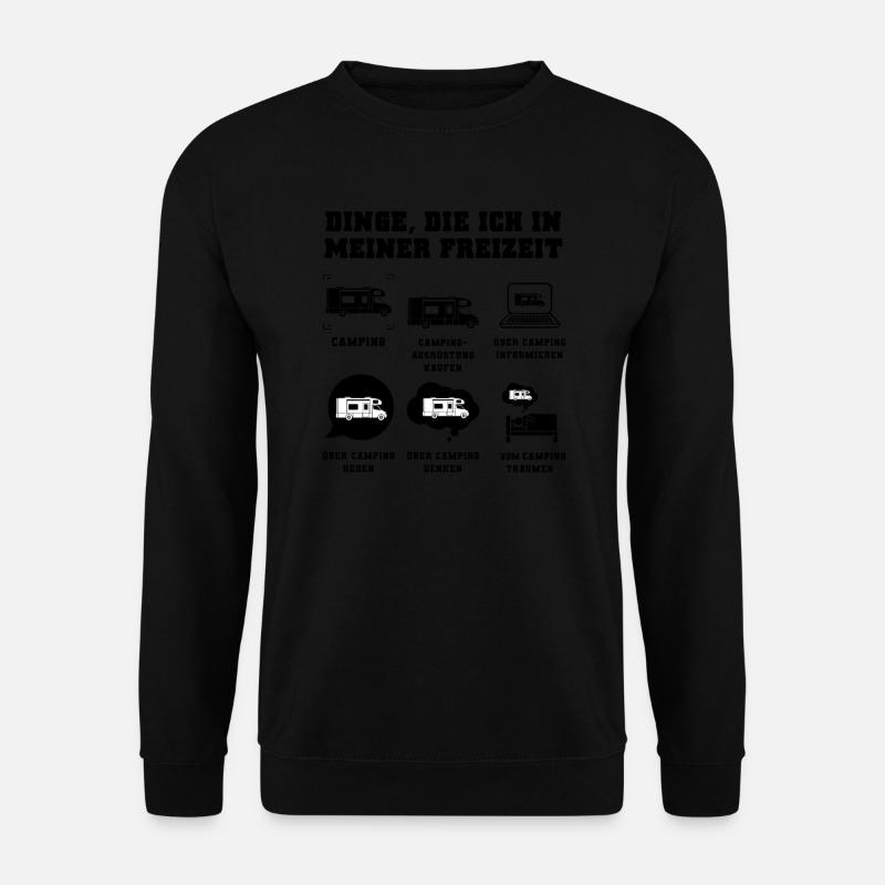 Campen Camping Wohnwagen Geschenk - Unisex Pullover - Schwarz