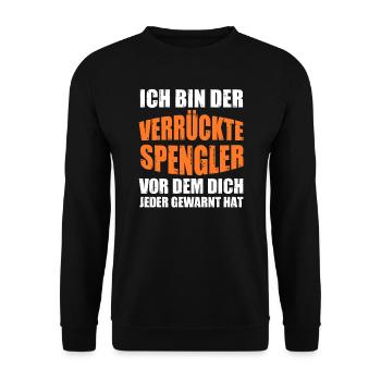Spengler Beruf Installateur Geschenk - Unisex Pullover - Schwarz - Vorne - Alina (178cm) & Michal (187cm)