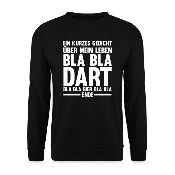 Darts Bier Darter Geschenk - Unisex Pullover - Schwarz - Vorne - Alina (178cm) & Michal (187cm)