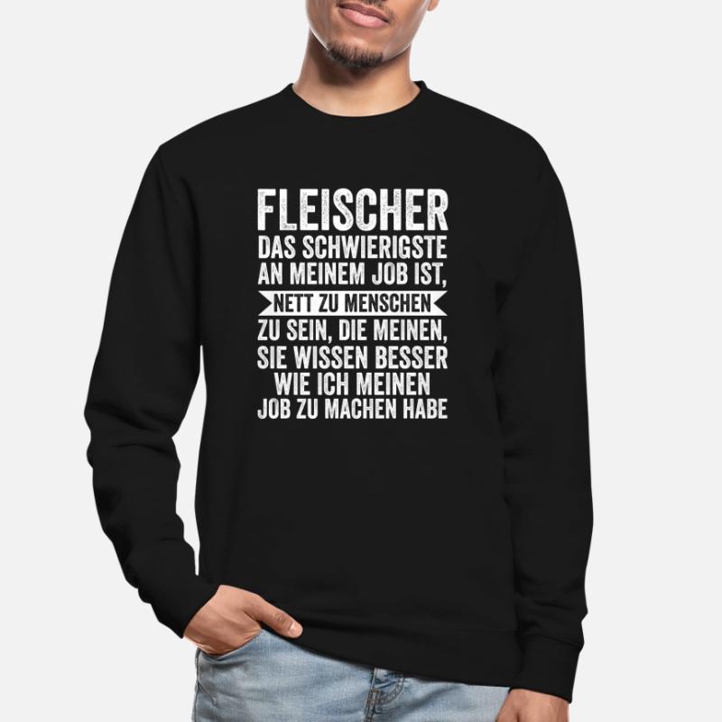 Fleischer Beruf Fleischerei Geschenk Unisex Pullover