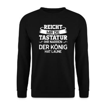 Informatiker Beruf Programmierer Geschenk - Unisex Pullover - Schwarz - Vorne - Alina (178cm) & Michal (187cm)